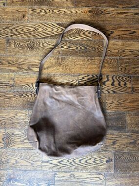 Brown faux Leather Crossbody Bag - Classic Everyday Shoulder Bag